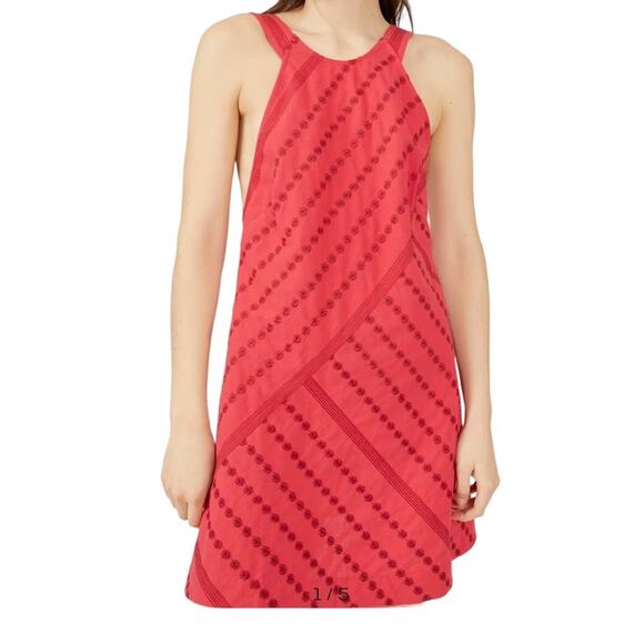 Free People Dress Juni Backless Minidress red X-Small XS - Picture 1 of 8